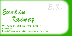evelin kaincz business card